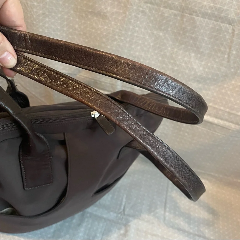 HOBO International Nylon & Leather‎ Brown Laptop Bag